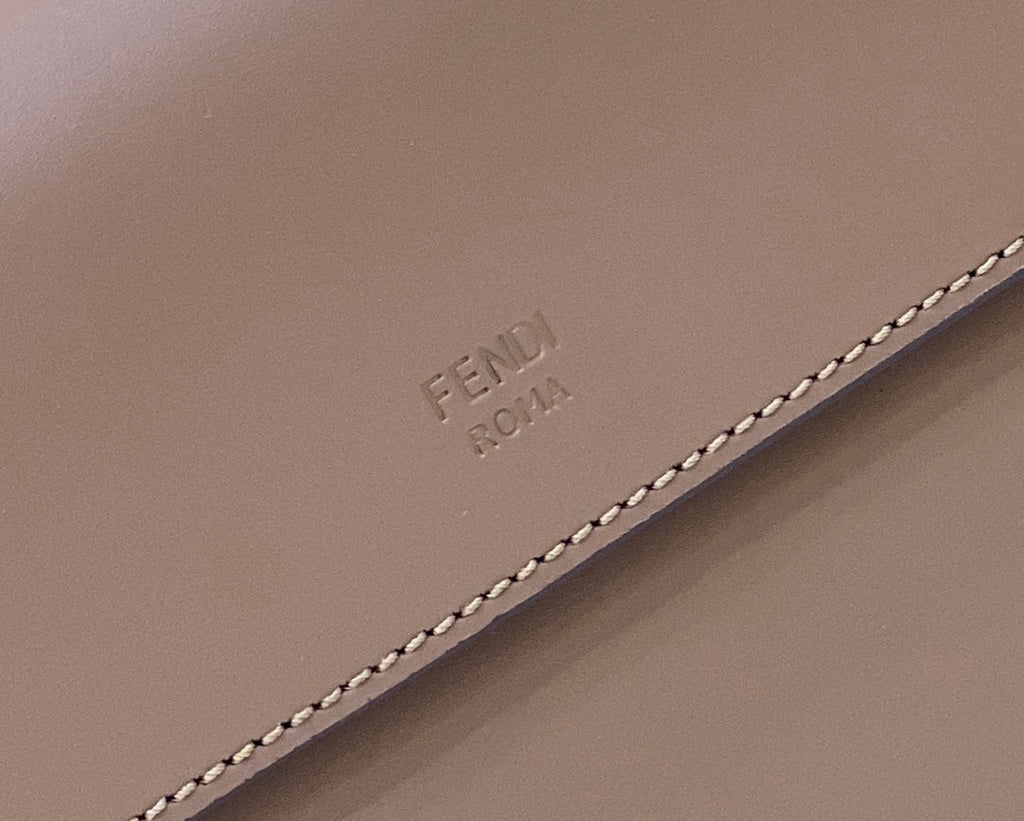 Fendi 8BT284 Kan I F Shoulder Brown leather bag
