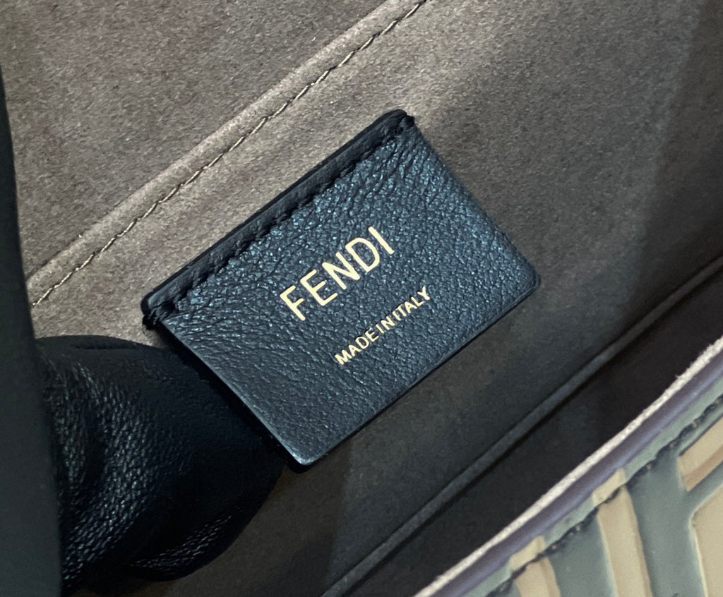 Fendi 8BT284 Kan I F Shoulder Brown leather bag