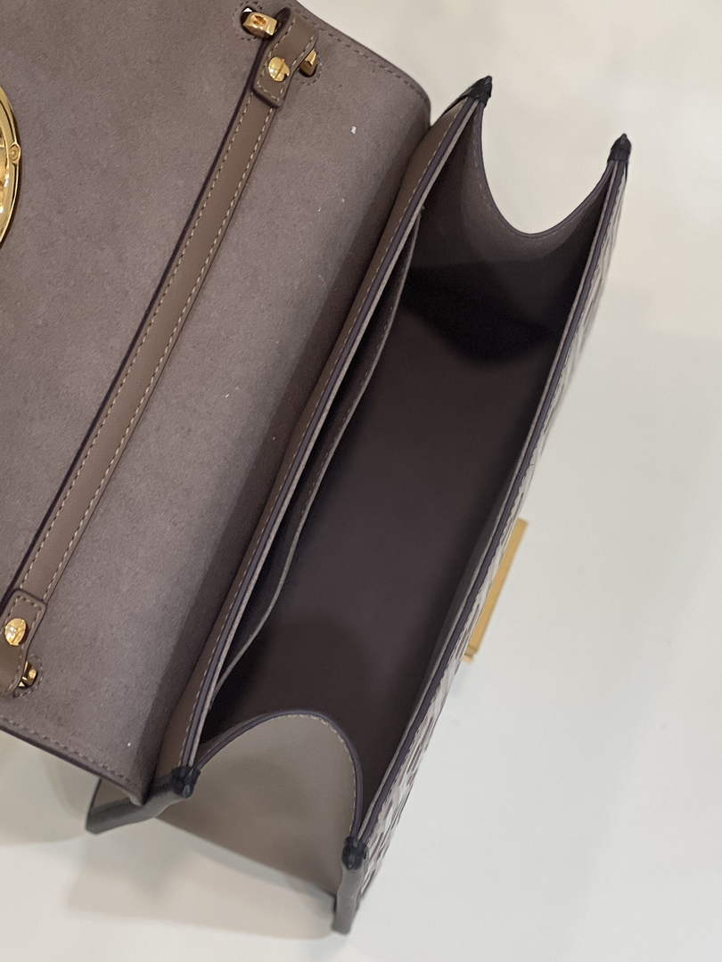 Fendi 8BT284 Kan I F Shoulder Brown leather bag