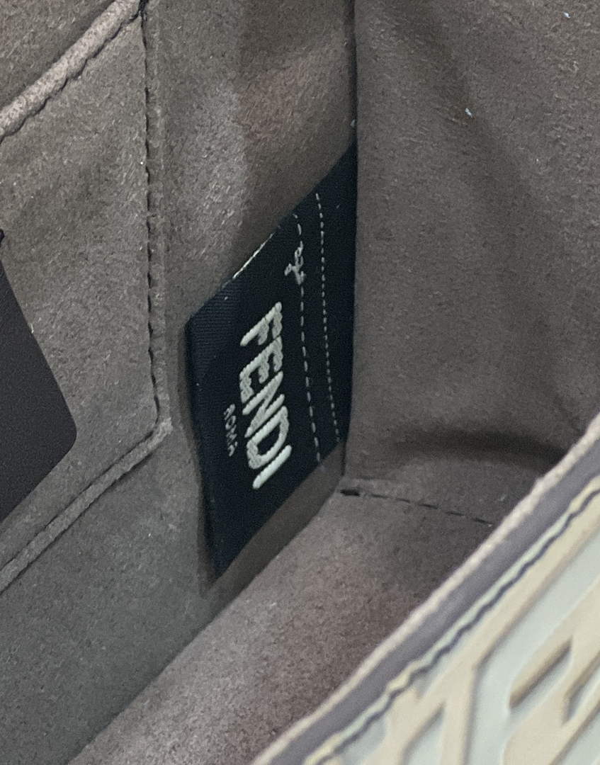 Fendi 8BT286 Kan I F Small Shoulder Blue leather mini-bag