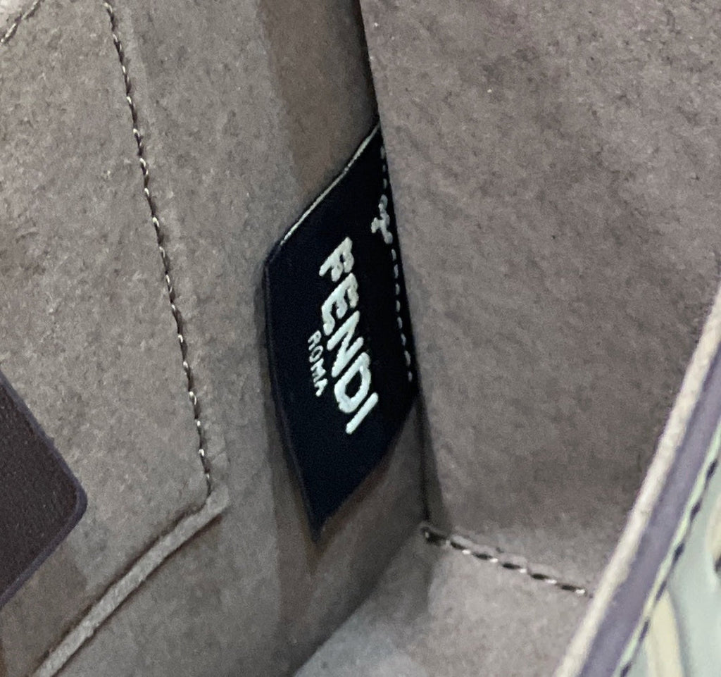 Fendi 8BT286 Kan I F Small Shoulder Brown leather mini-bag