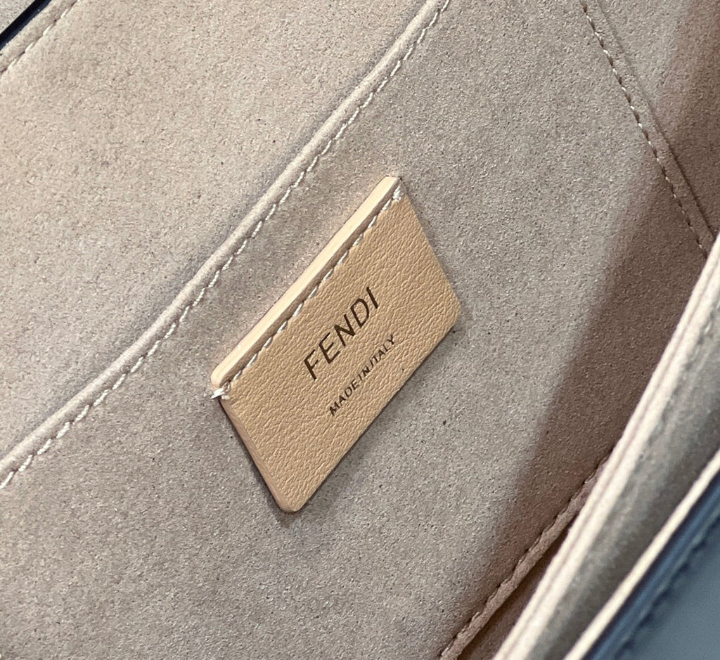 Fendi 8BT315 Kan I Shoulder Bag Black leather