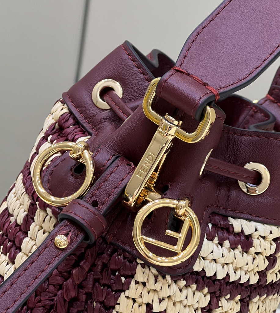 Fendi Bucket Bag Mon Tresor 8BS010 mini-bag Wine Red