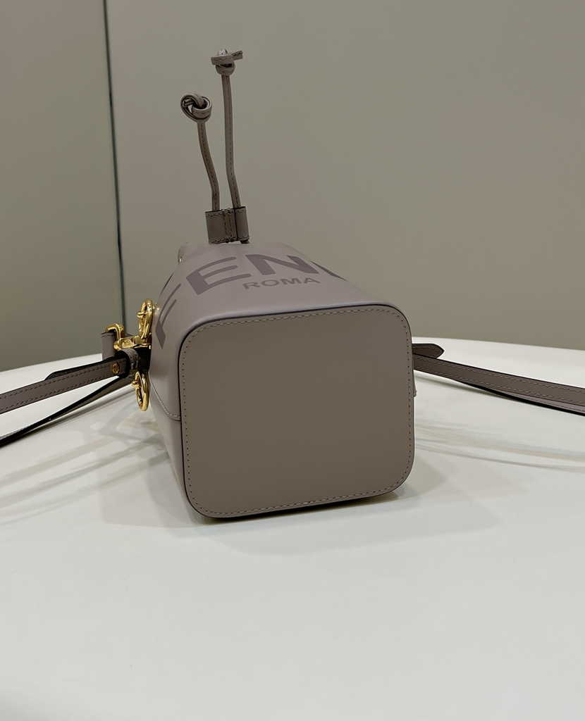 Feendi Bucket Bag Mon Tresor 8BS010 Dove-gray  leather mini-bag