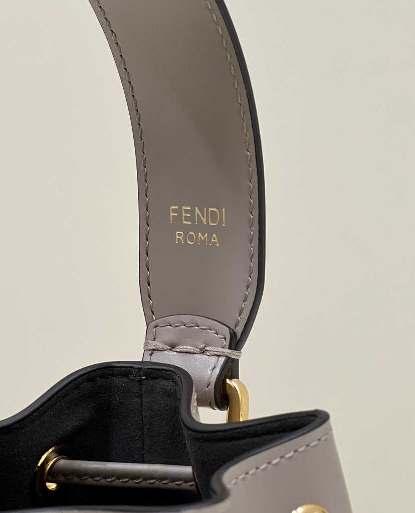 Feendi Bucket Bag Mon Tresor 8BS010 Dove-gray  leather mini-bag