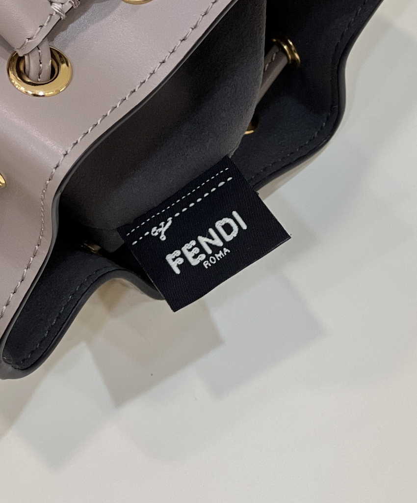 Feendi Bucket Bag Mon Tresor 8BS010 Dove-gray  leather mini-bag