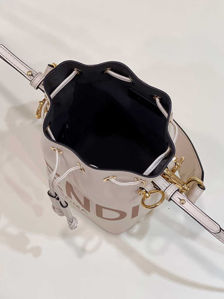 Feendi Bucket Bag Mon Tresor 8BS010 Beige leather mini-bag