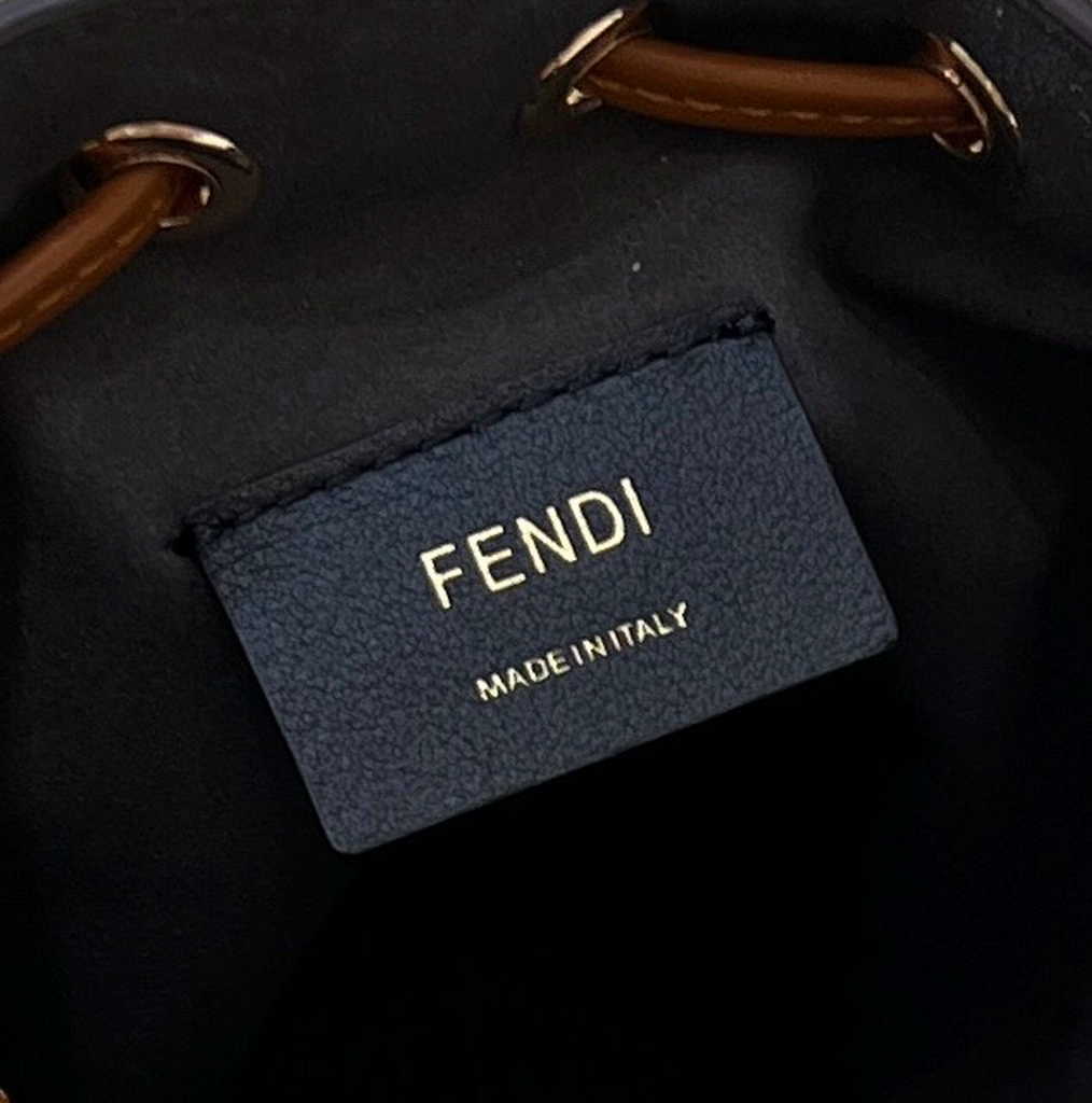 Feendi Bucket Bag Mon Tresor 8BS010 Brown leather mini-bag