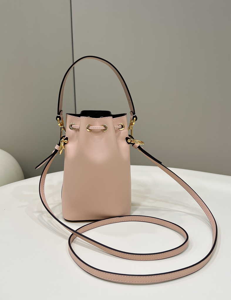Feendi Bucket Bag Mon Tresor 8BS010 pink leather mini-bag