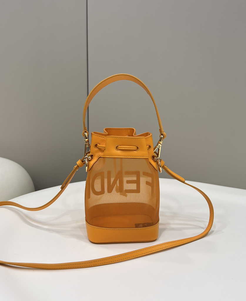 Feendi 8BS010 Bucket Bag Mon Tresor leather orange