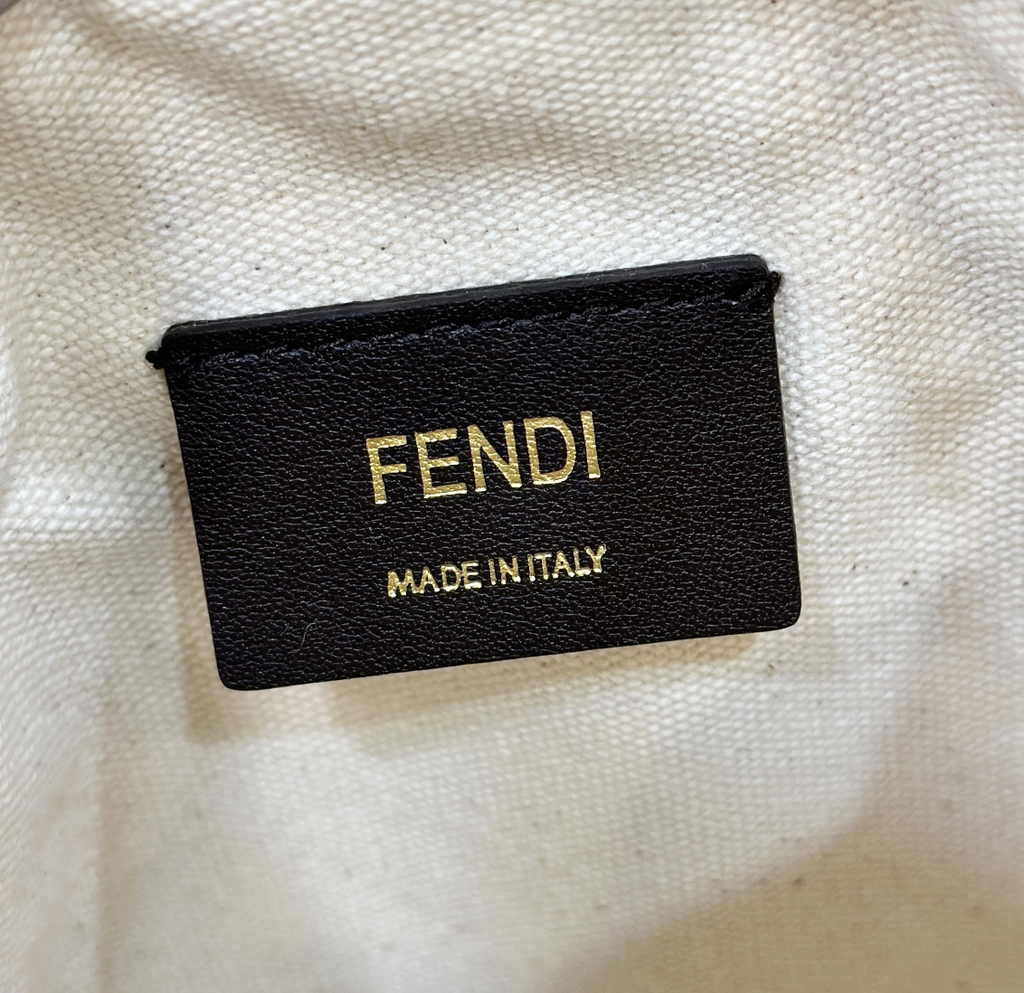 Fendi Bucket Bag Mon Tresor 8BS010 Gray Leather