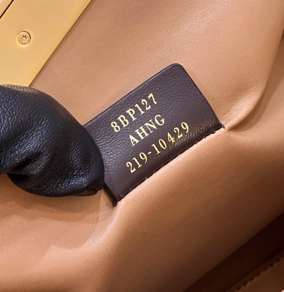 Fendi First Medium 8BP127 Dark Beige flannel bag with embroidery