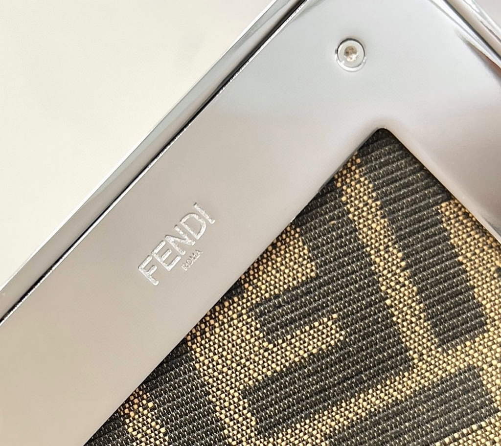 Fendi First Medium 8BP127 Silver leather bag
