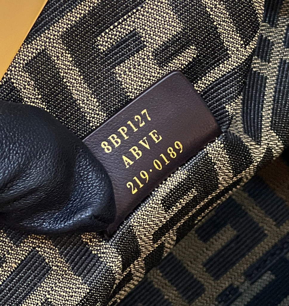 Fendi First Medium 8BP127 Black sheepskin bag