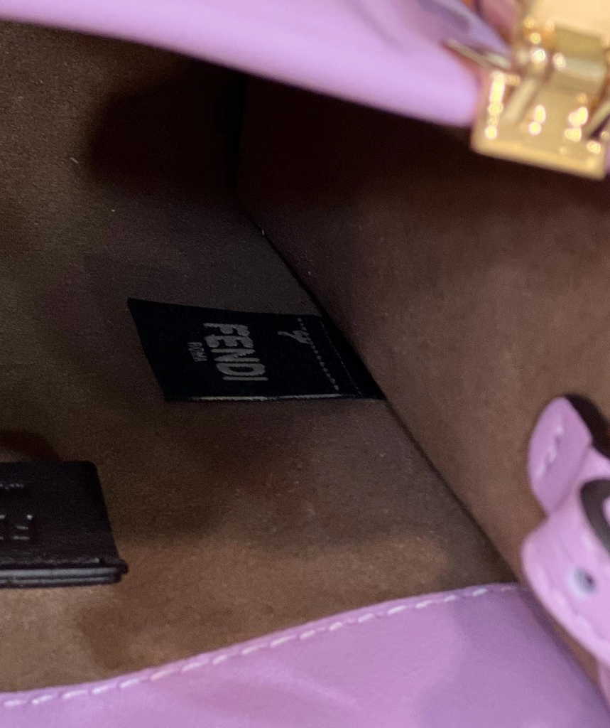 Fendi Mini Sunshine Shopper 8BS051 purple leather mini-bag with FF motif