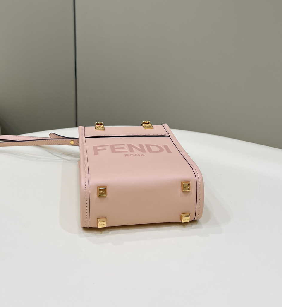 Fendi Mini Sunshine Shopper pink leather mini-bag 8BS051
