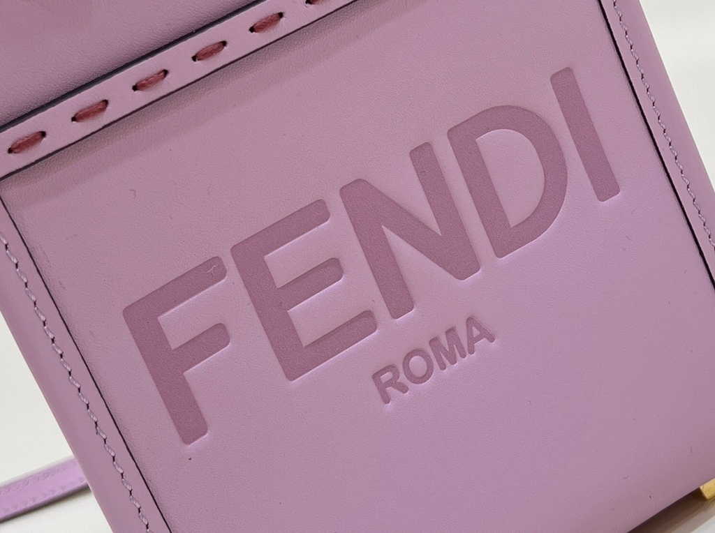 Fendi Mini Sunshine Shopper purple leather mini-bag 8BS051