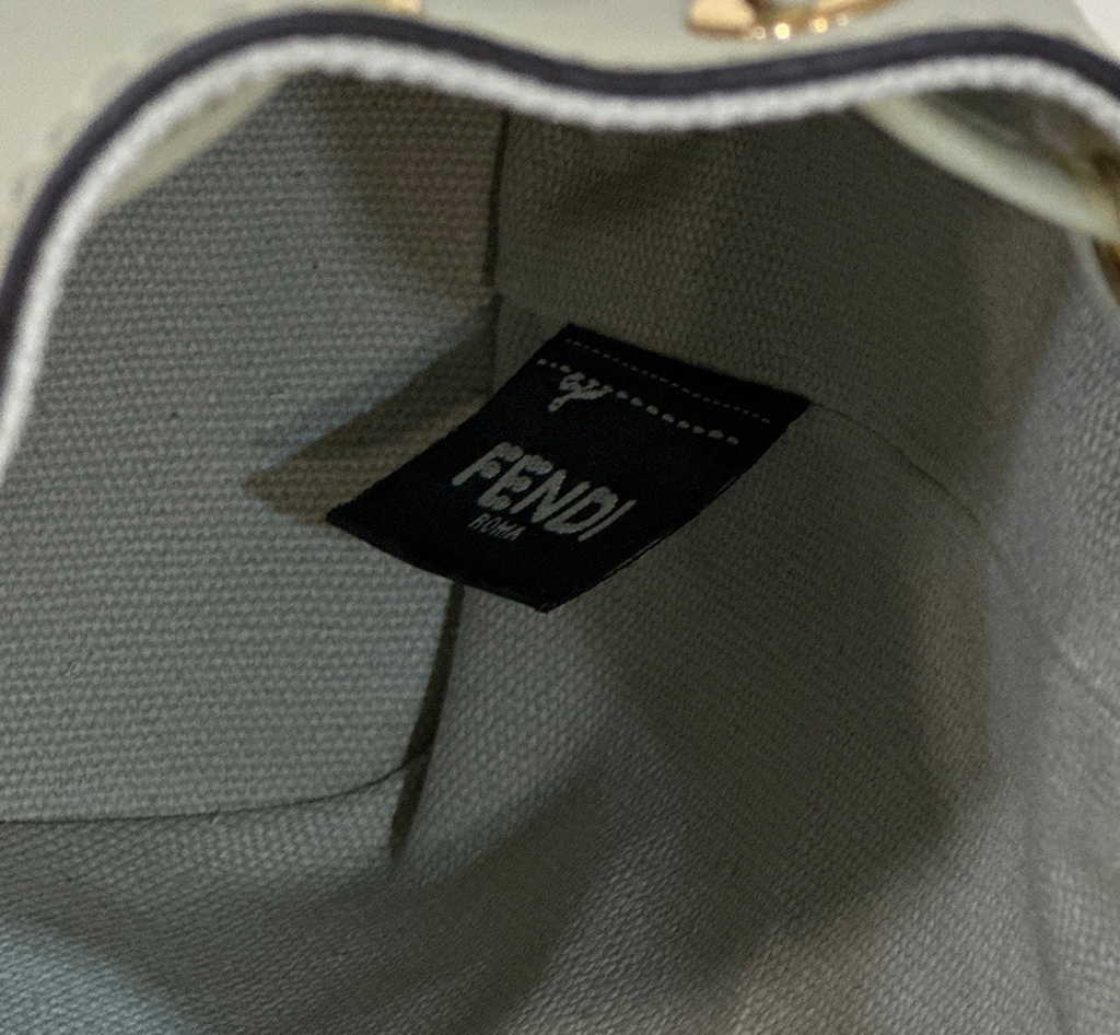 Fendi Bucket Bag Mon Tresor 8BS010 Light green FF canvas mini-bag