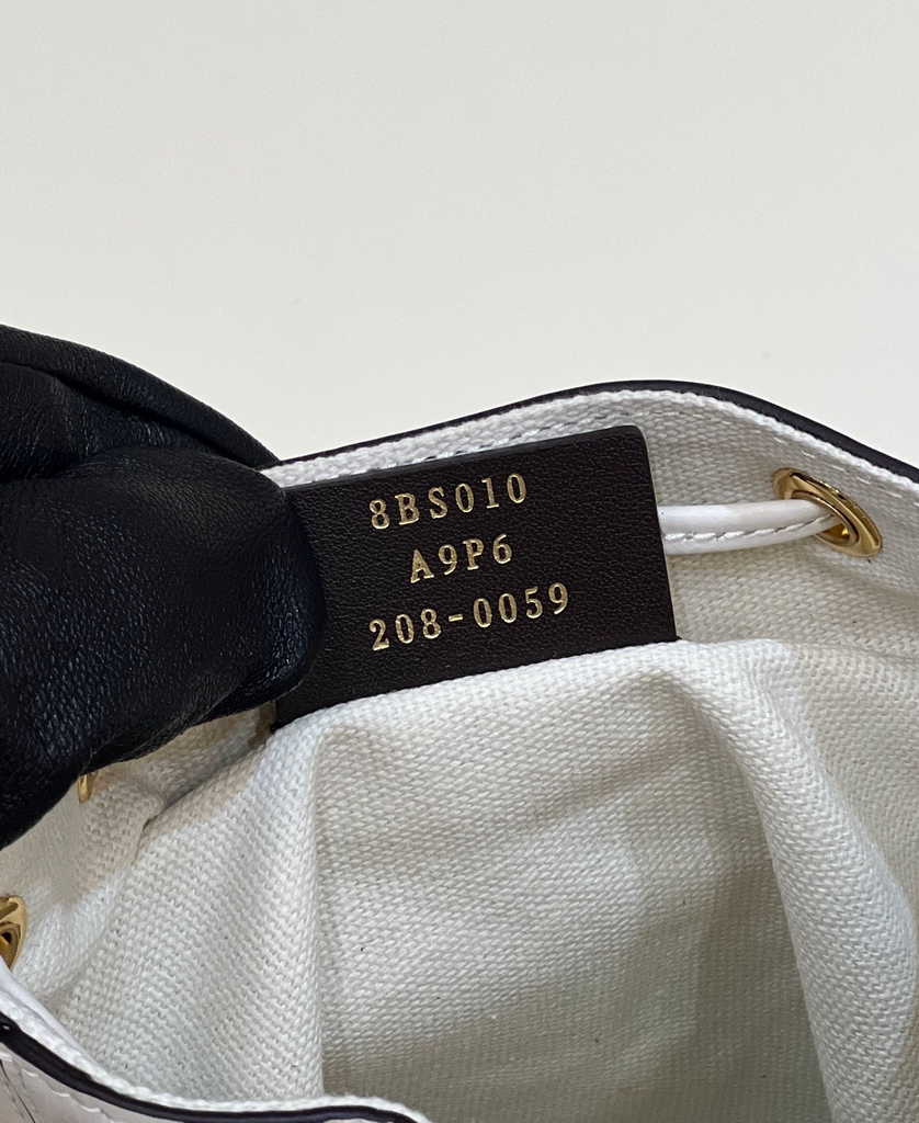 Fendi Bucket Bag Mon Tresor 8BS010 White FF canvas mini-bag