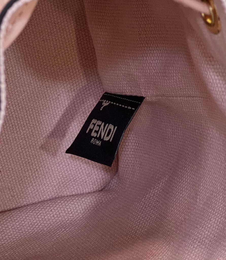 Fendi Bucket Bag Mon Tresor 8BS010 Pink FF canvas mini-bag