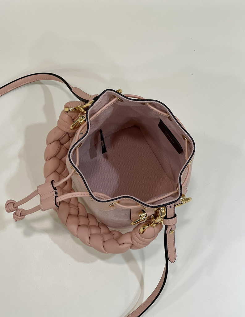 Fendi Bucket Bag Mon Tresor 8BS010 Pink FF canvas mini-bag