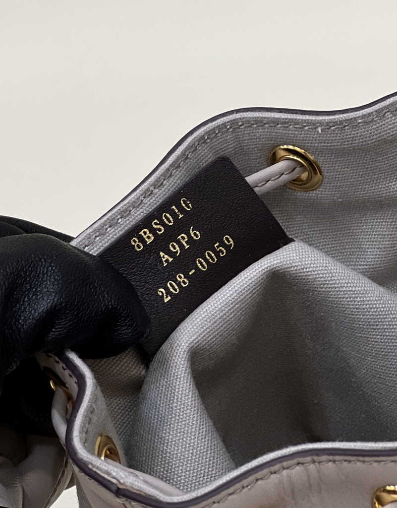 Fendi Bucket Bag Mon Tresor 8BS010 White canvas FF mini bag