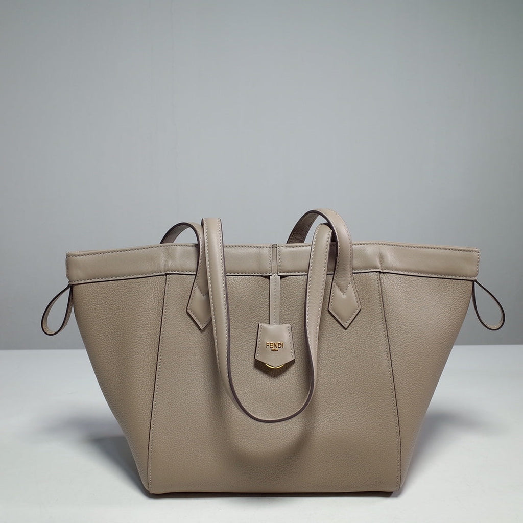 Fendi Origami Medium 8BH414 Dove gray leather bag