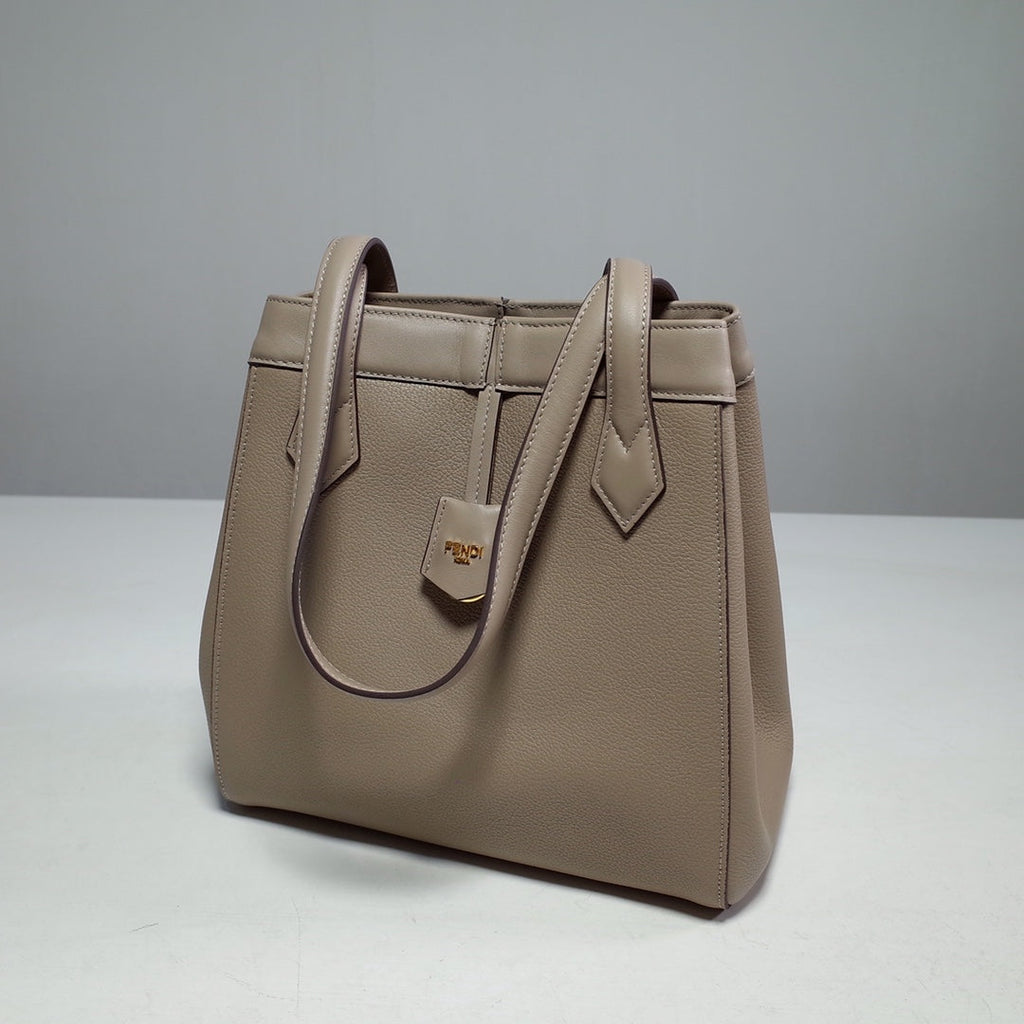 Fendi Origami Medium 8BH414 Dove gray leather bag