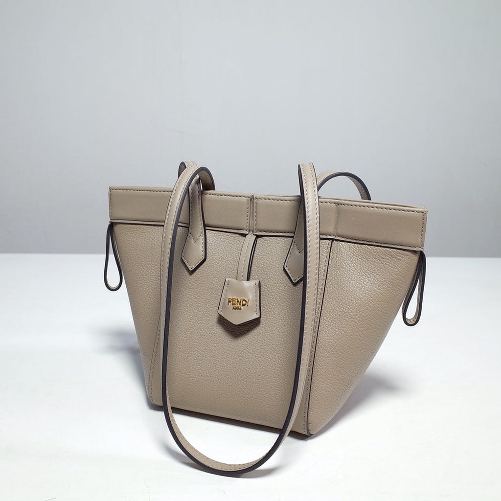 Fendi Origami Mini 8BS083 Dove gray leather bag