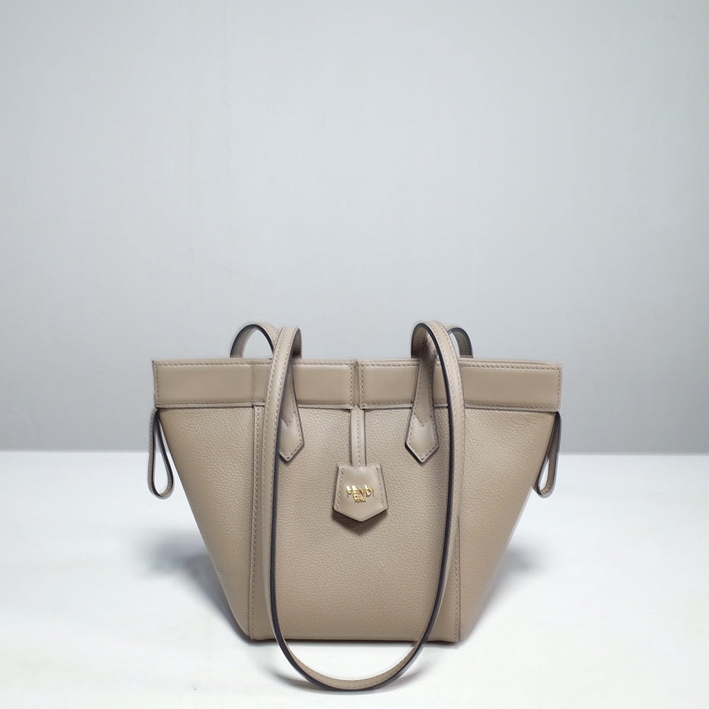 Fendi Origami Mini 8BS083 Dove gray leather bag