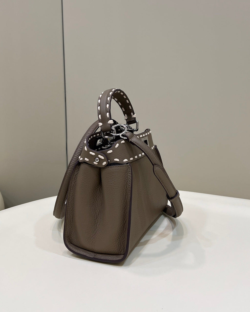 Fendi Peekaboo Mini Selleria Bag 8BN244 Gray