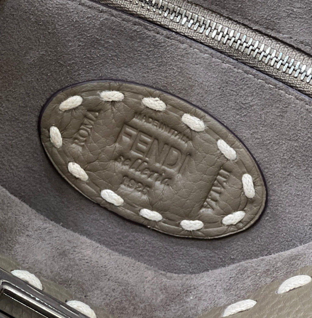Fendi Peekaboo Mini Selleria Bag 8BN244 Gray