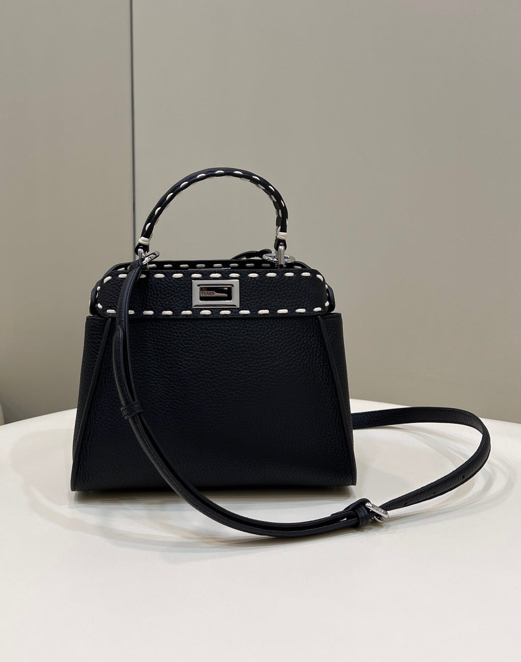 Fendi Peekaboo Mini Selleria Bag 8BN244 Black