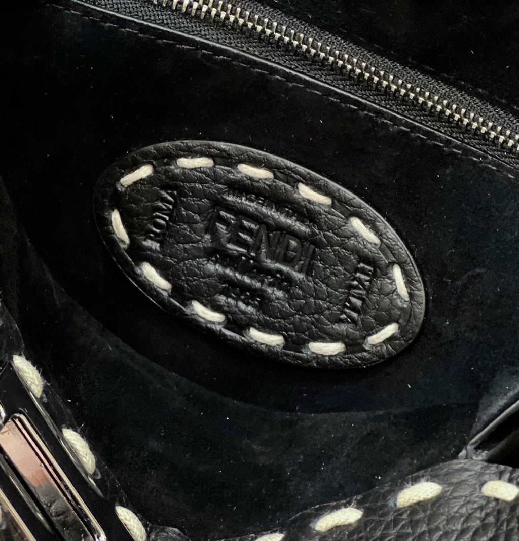 Fendi Peekaboo Mini Selleria Bag 8BN244 Black