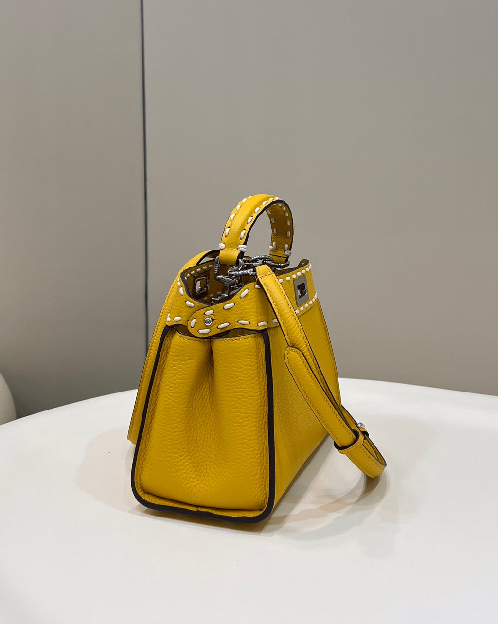 Fendi Peekaboo Mini Selleria Bag 8BN244 Yellow
