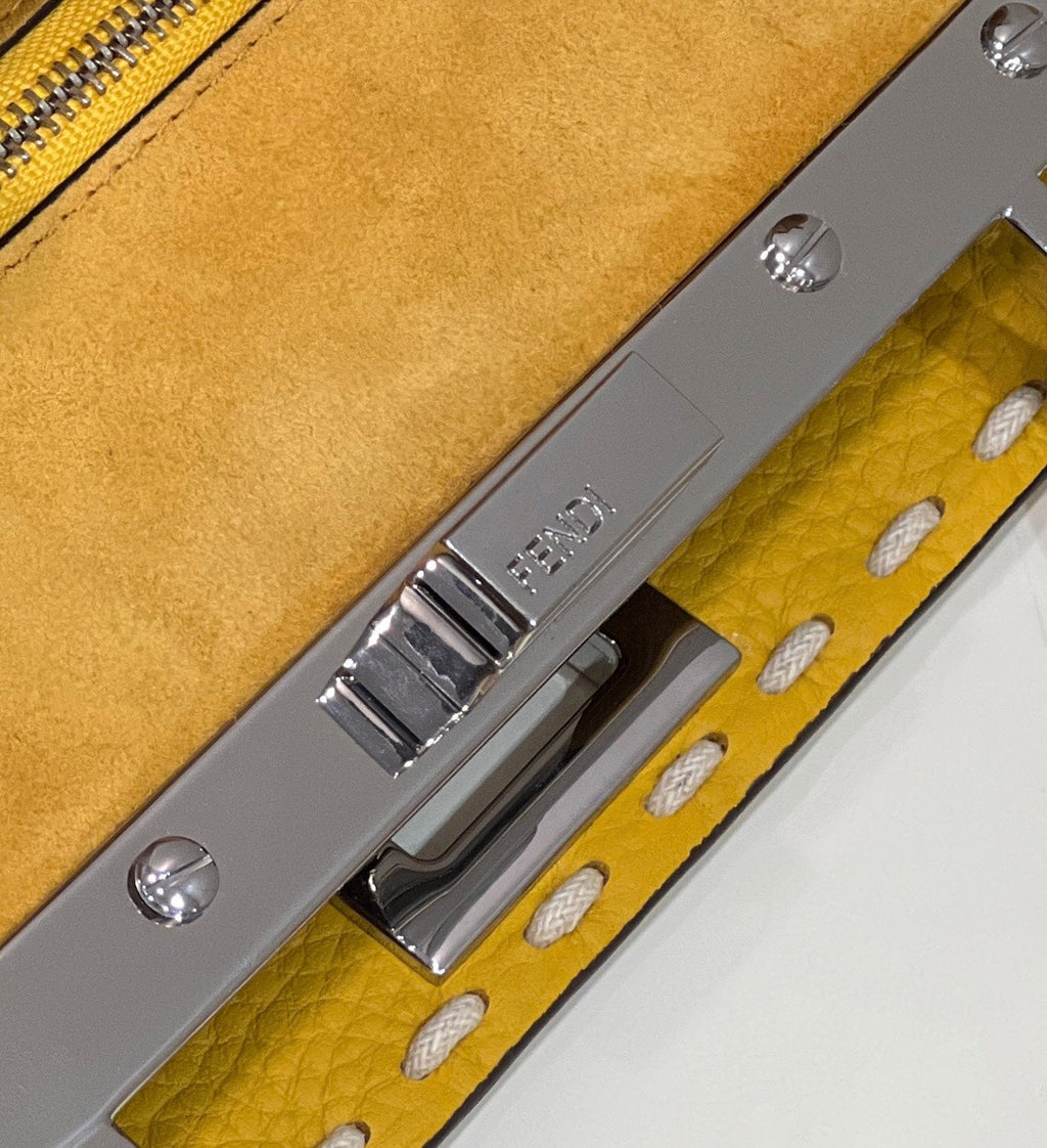 Fendi Peekaboo Mini Selleria Bag 8BN244 Yellow