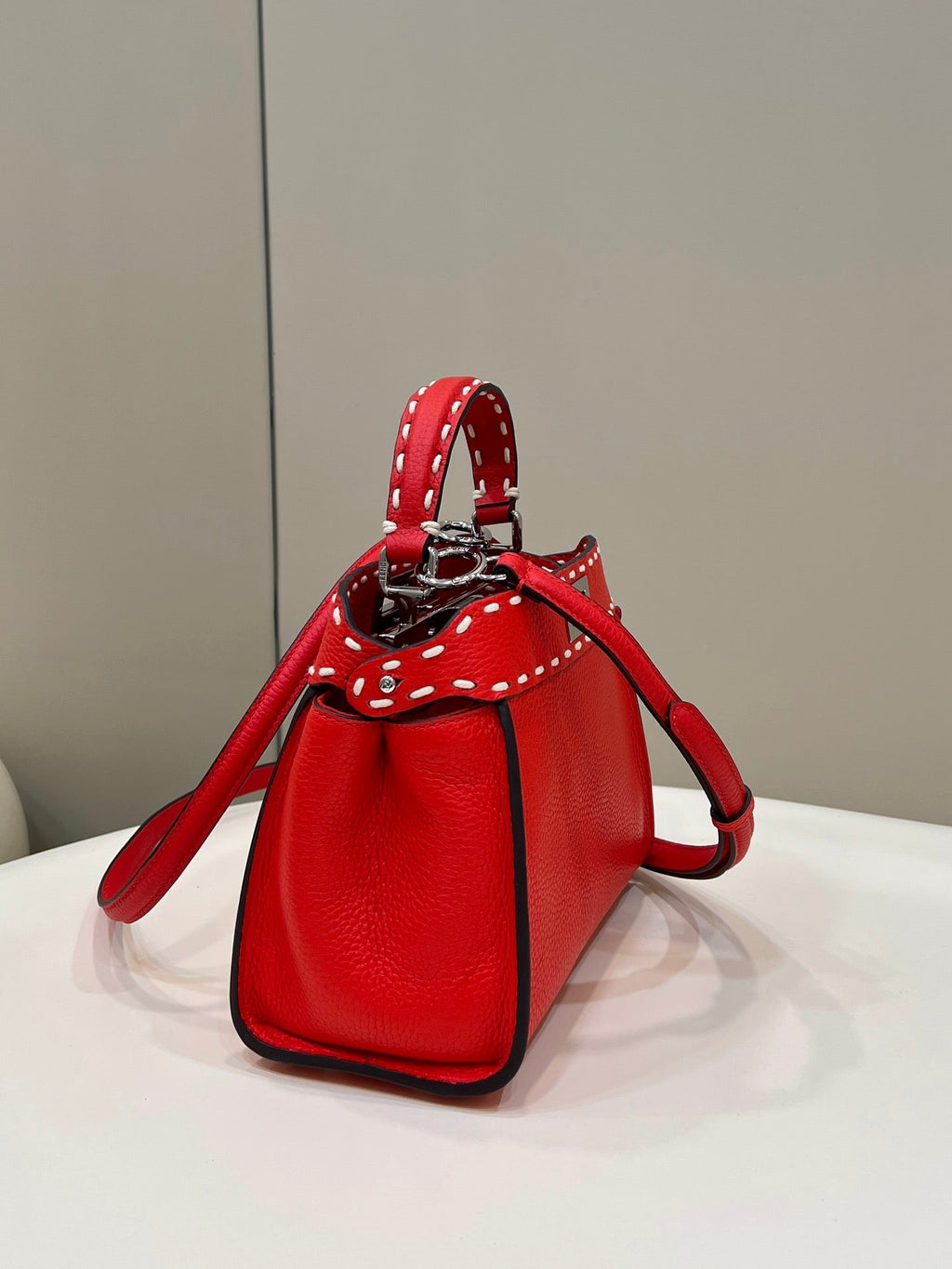 Fendi Peekaboo Mini Selleria Bag 8BN244 Red