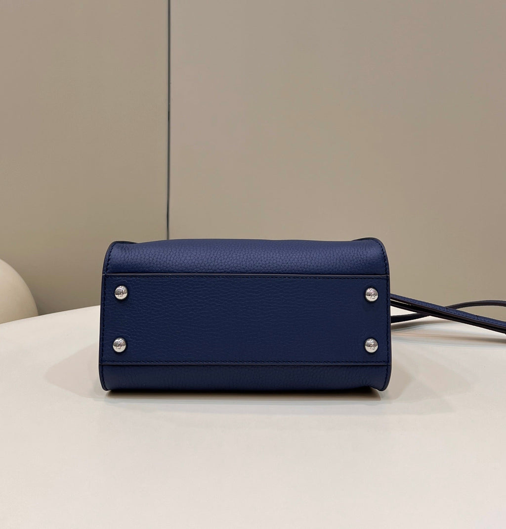 Fendi Peekaboo Mini Selleria Bag 8BN244 Navy Blue