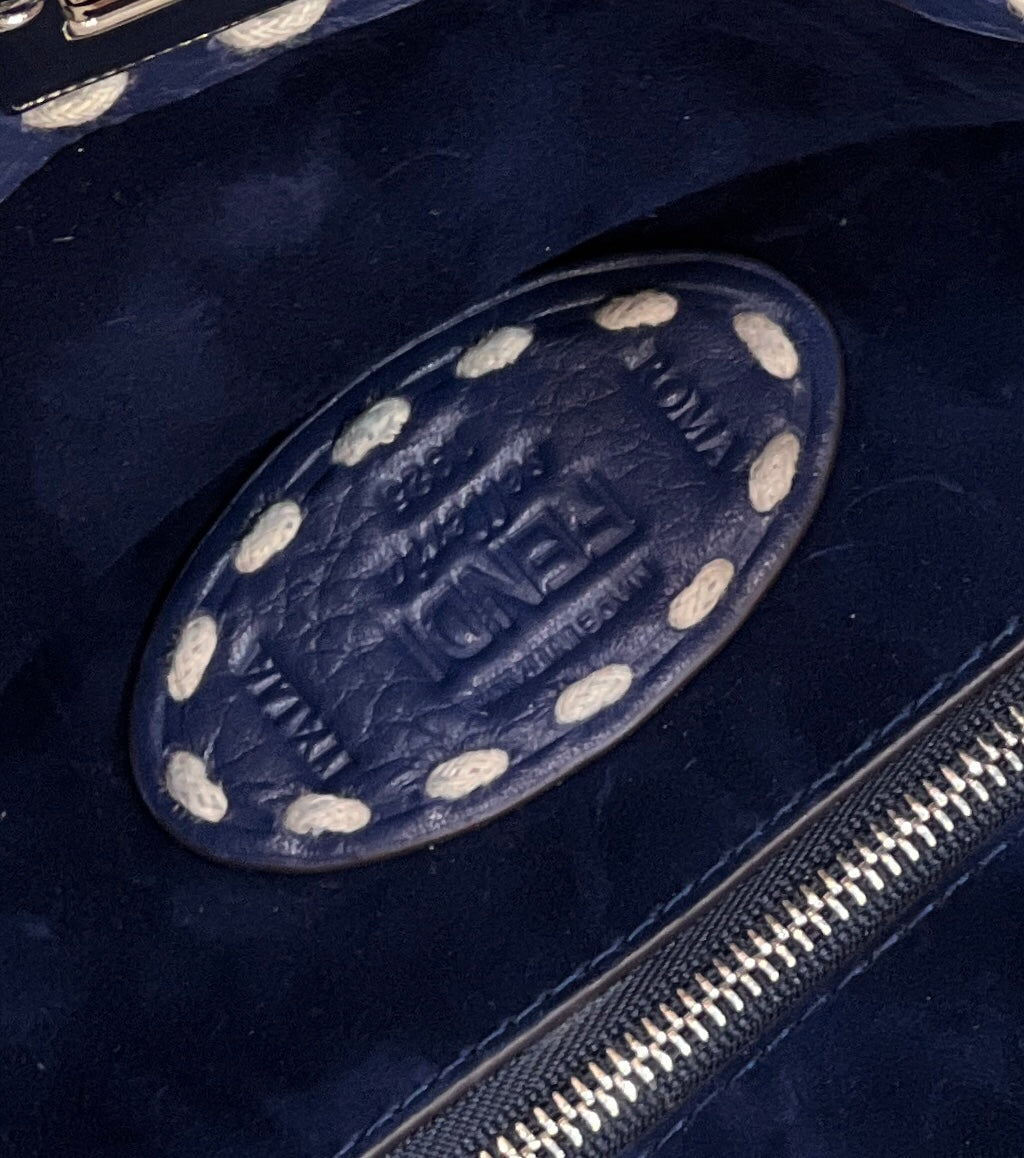 Fendi Peekaboo Mini Selleria Bag 8BN244 Navy Blue