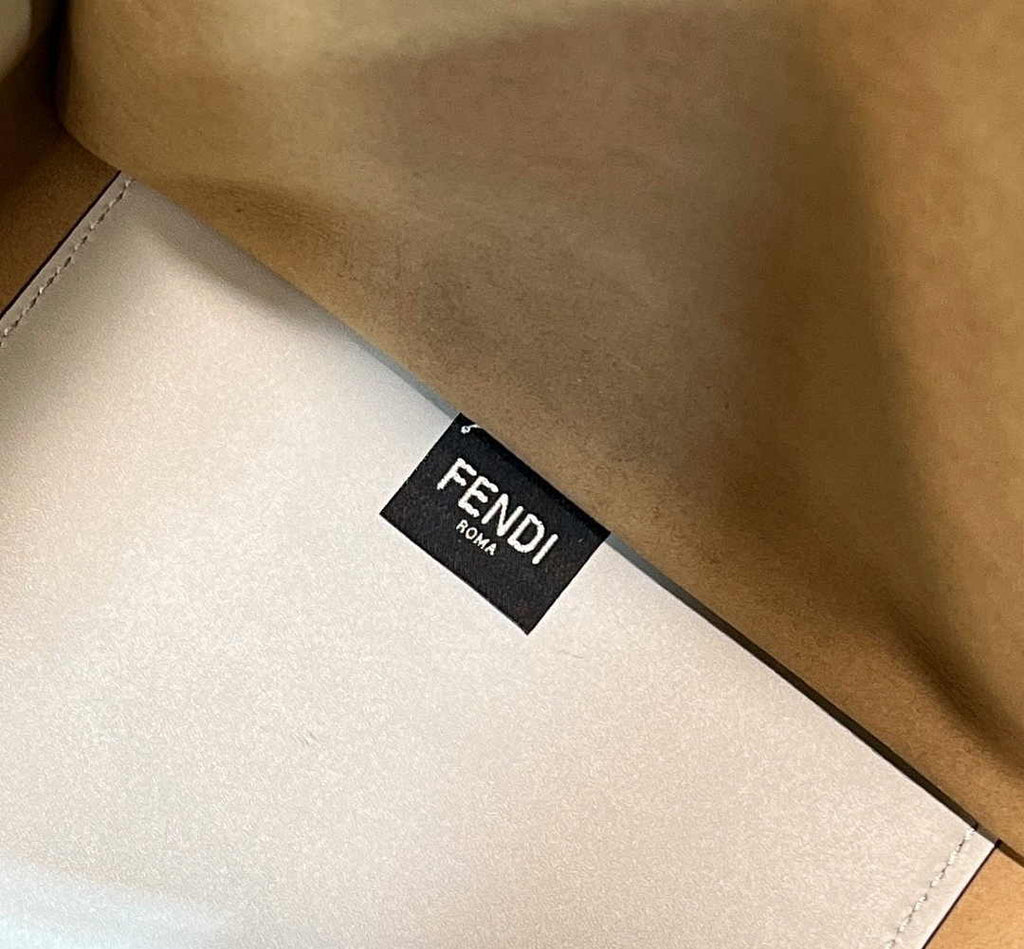 Fendi Sunshine Large Bag Gray Leather Shopper 8BH372