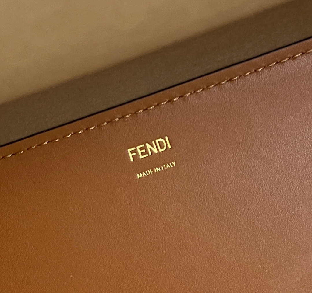 Fendi Sunshine Large Bag Brown Leather Shopper 8BH372