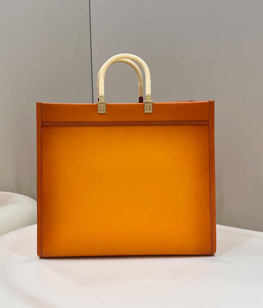 Fendi Sunshine Large Bag Yellow Leather Shopper 8BH372
