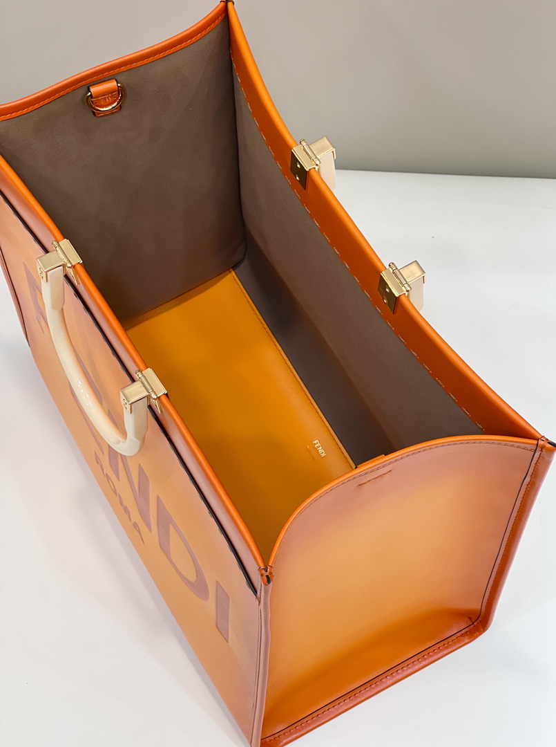Fendi Sunshine Large Bag Yellow Leather Shopper 8BH372