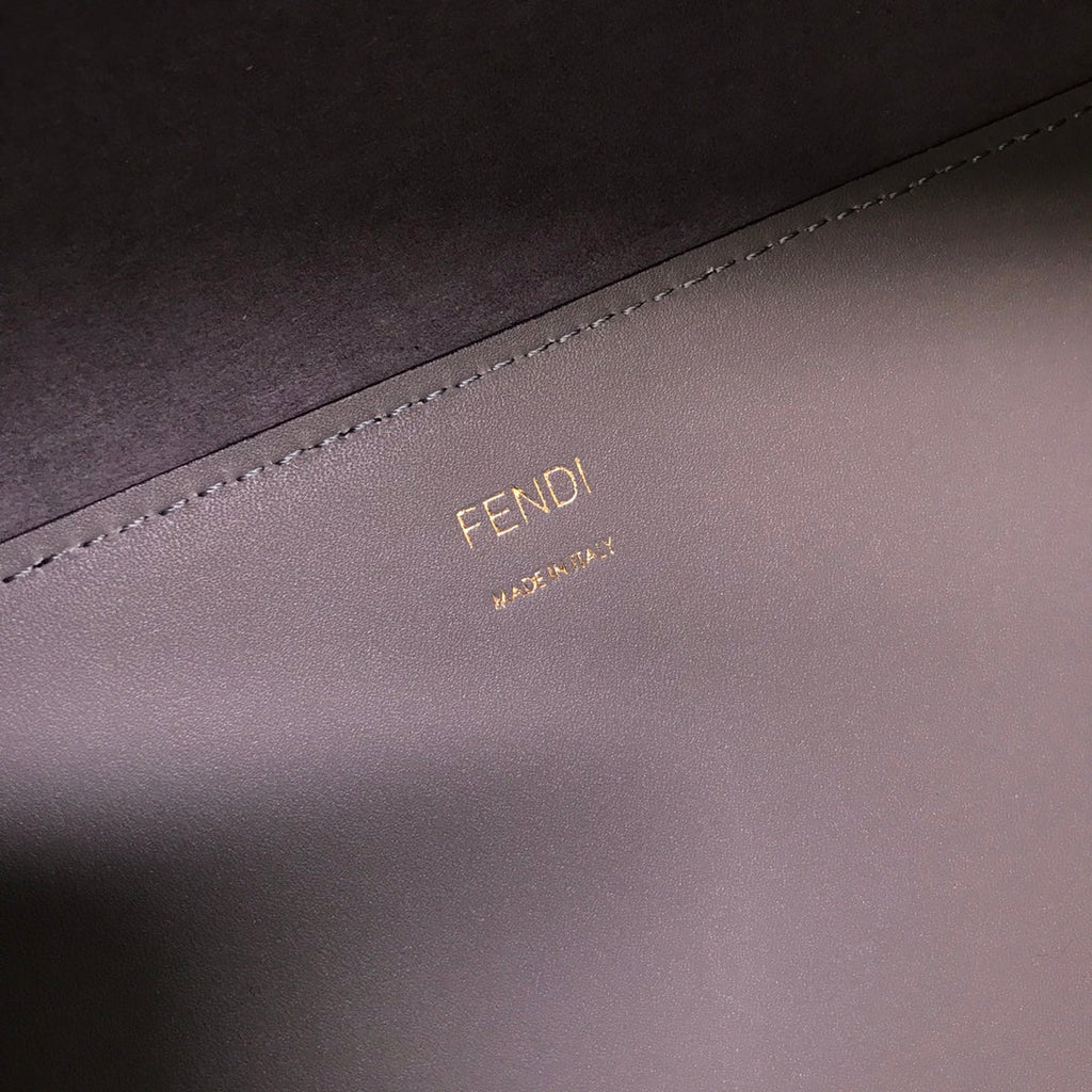 Fendi Sunshine Large Bag 8BH372 Gray Leather Shopper