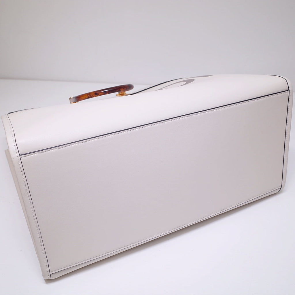 Fendi Sunshine Large Bag 8BH372 White Leather Shopper