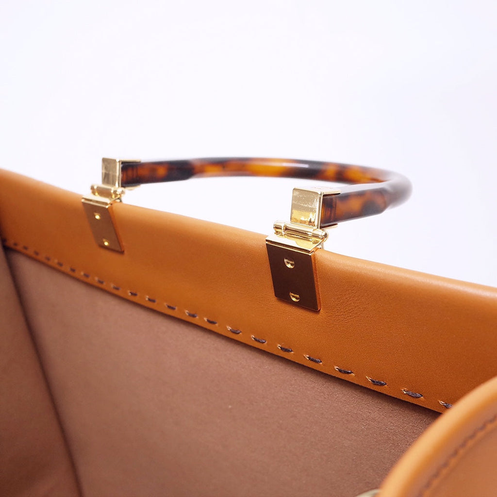 Fendi Sunshine Large Bag 8BH372 Brown Leather Shopper