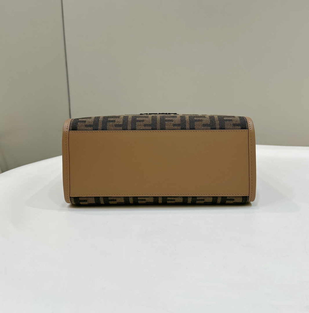 Fendi Sunshine Small Bag Brown FF leather 8BH394