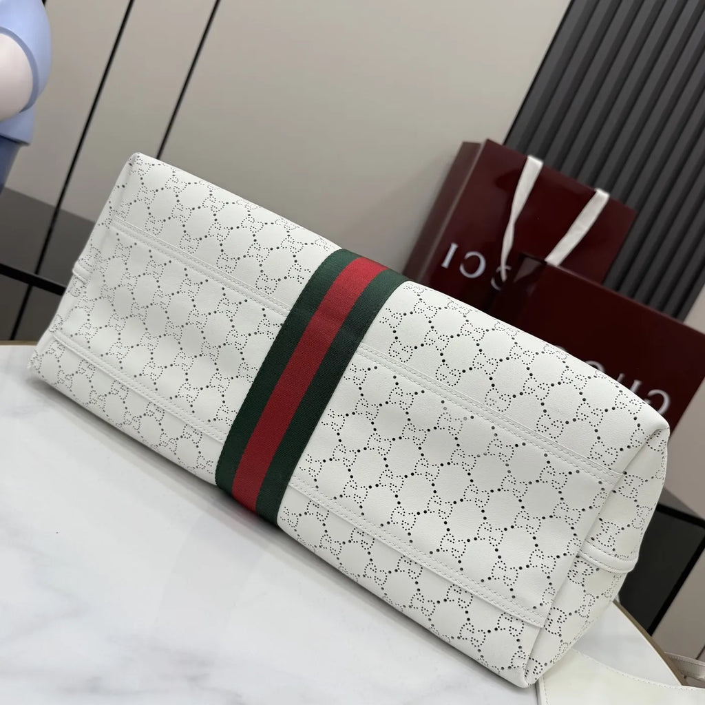 Gucci Giglio large tote bag 853971 White soft GG leather