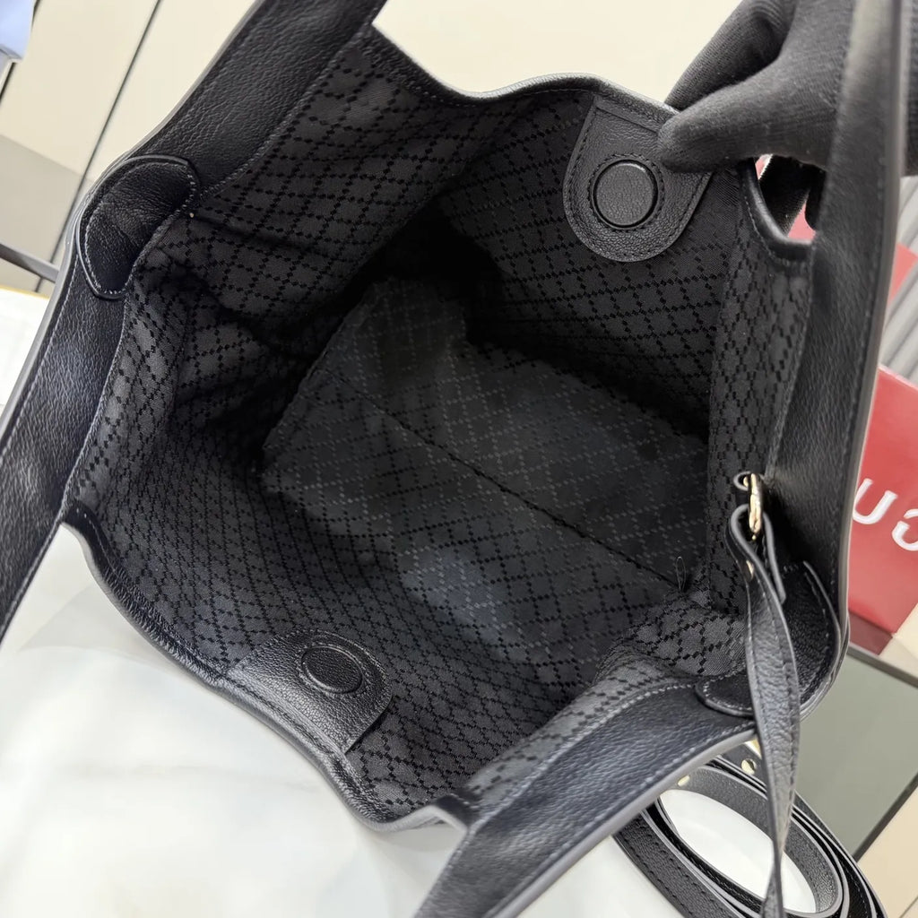Gucci Giglio small tote bag ‎860845 Black GG canvas