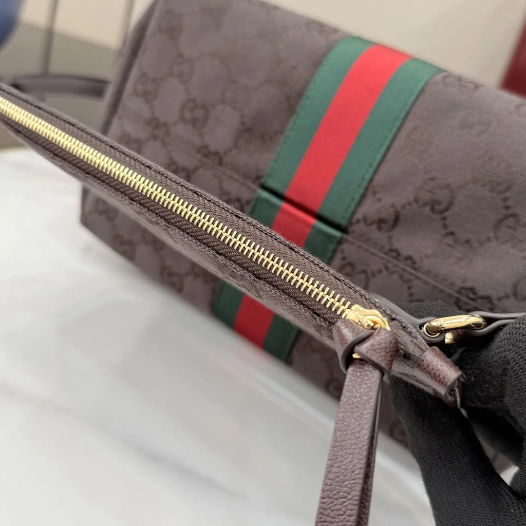 Gucci Giglio small tote bag ‎860845 Dark brown GG canvas